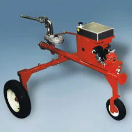Cadman broadcast irrigation cart delivering wide pattern irrigation coverage